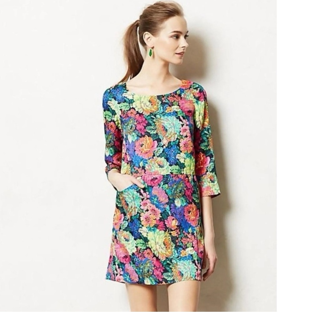ANTHROPOLOGY HD in Paris Colorful Abstract Dress